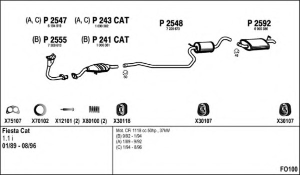 FENNO FO100 Exhaust System